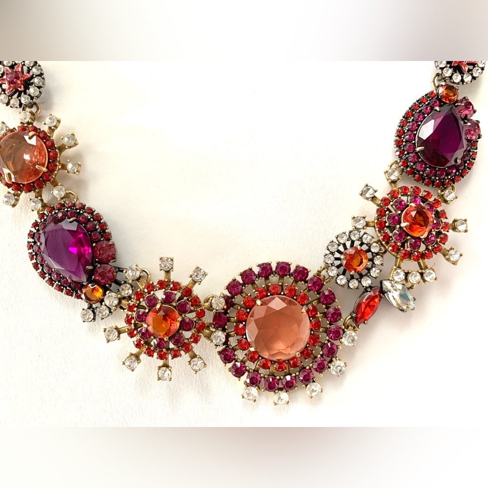 Dramatic Multi-Medallion, Multi-Gemstone J. Crew … - image 3